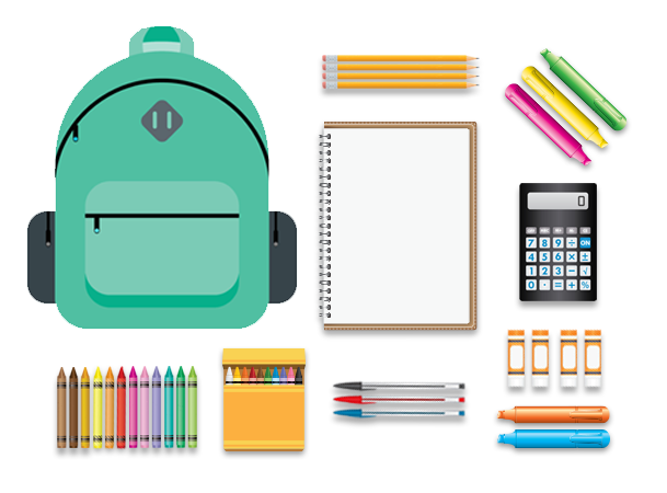 School supplies for KVC's Back to School Drive 