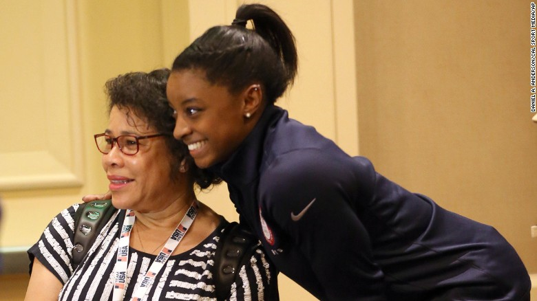 Simone Biles and her mother Nellie