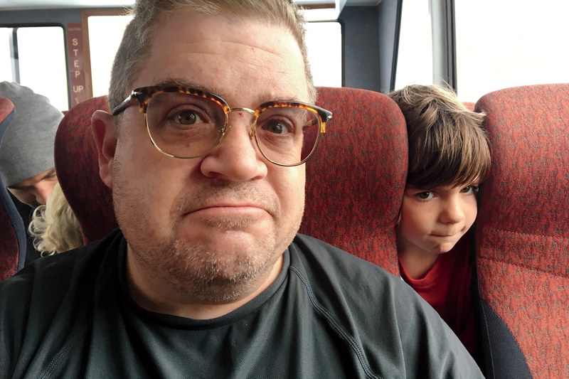 Patton Oswalt and daughter, GQ photo credit