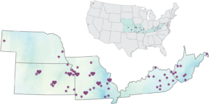 KVC Health Systems map of locations