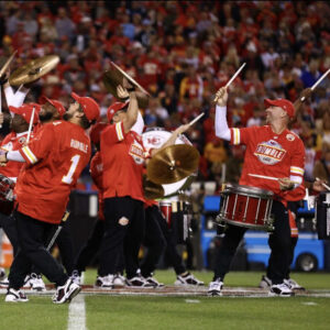 Matt Arnet playing during a Kansas City Chiefs game as part of the Chiefs Rumble