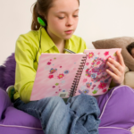 Girl journaling