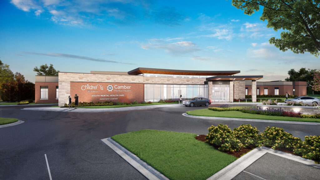 A building rendering of St. Louis Children's and Camber Mental Health